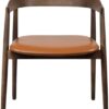 Andersen - Furniture AC2 Armchair, Smoked oak, Leather Cognac Str H74xB58xD53xS46cm - Spisebordsstole hos Magasin