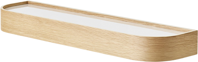 Audo Copenhagen Epoch Shelf, 79, Nat. Oak/ivory Str H: 8 cm, W: 79 cm, D: 20,4 cm - Hylder hos Magasin