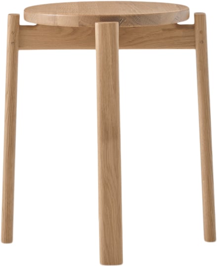 Audo Copenhagen Passage Stool, Natural Oak Str H:46,5 x Ø:42,5 cm - Skamler & Taburetter hos Magasin