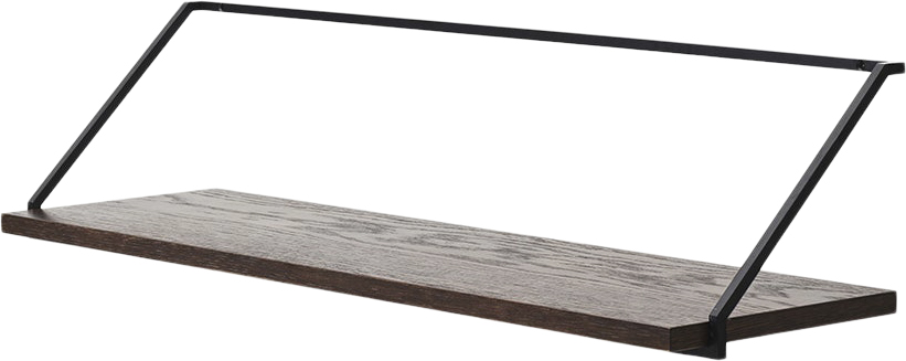 Audo Copenhagen Rail, Shelf, 92x25, Blk, St. Oak Str H: 21 cm, W: 92 cm, D: 25 cm - Hylder hos Magasin