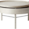 Audo Copenhagen Turning Table, White Oak ø65 cm, Bl Str H36cm x Ø65cm - Sofaborde hos Magasin