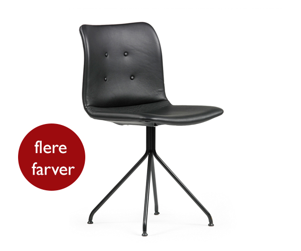 Bent Hansen Primum Chair - Adrian Læder - Fast Sort Stel