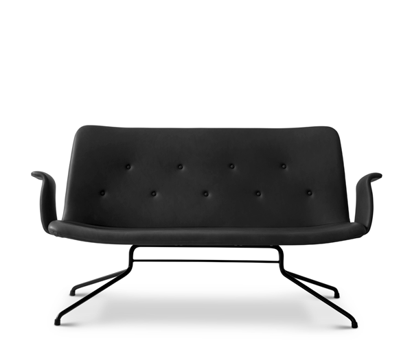 Bent Hansen Primum Sofa - Med Armlæn - Sort Adrian Læder