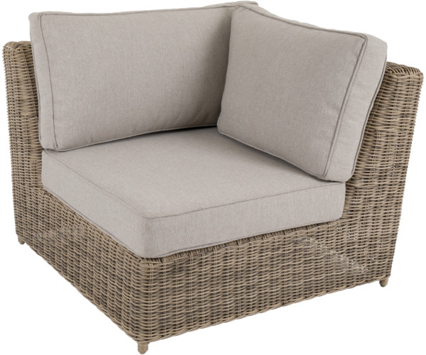 Brafab Glendon hjørnemodul - rustik polyrattan / beige - 102