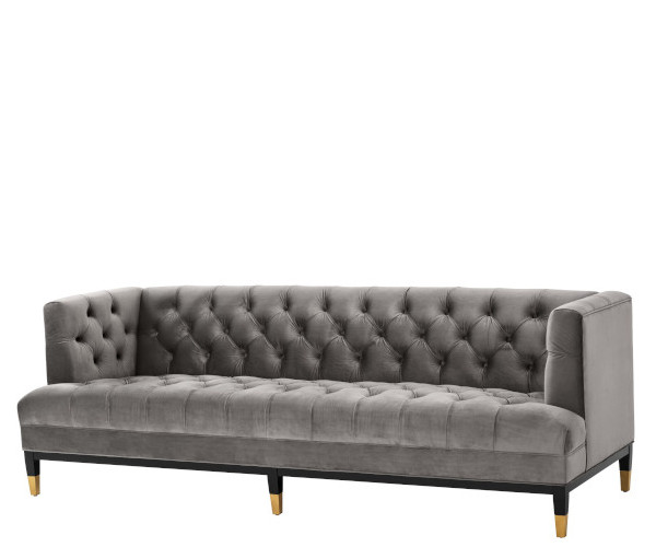 Eichholtz Castelle Sofa - Grey Velvet