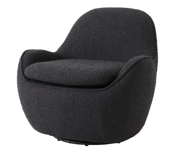 Eichholtz Cupido Swivel stol - black boucle