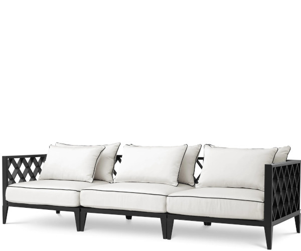 Eichholtz Ocean Club sofa - black finish / canvas sunbrella