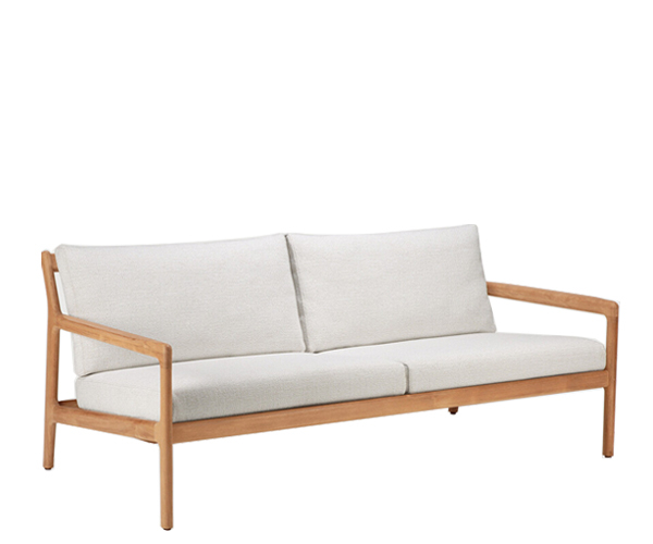 Ethnicraft Teak Jack Outdoor Sofa - 180cm - Off-White