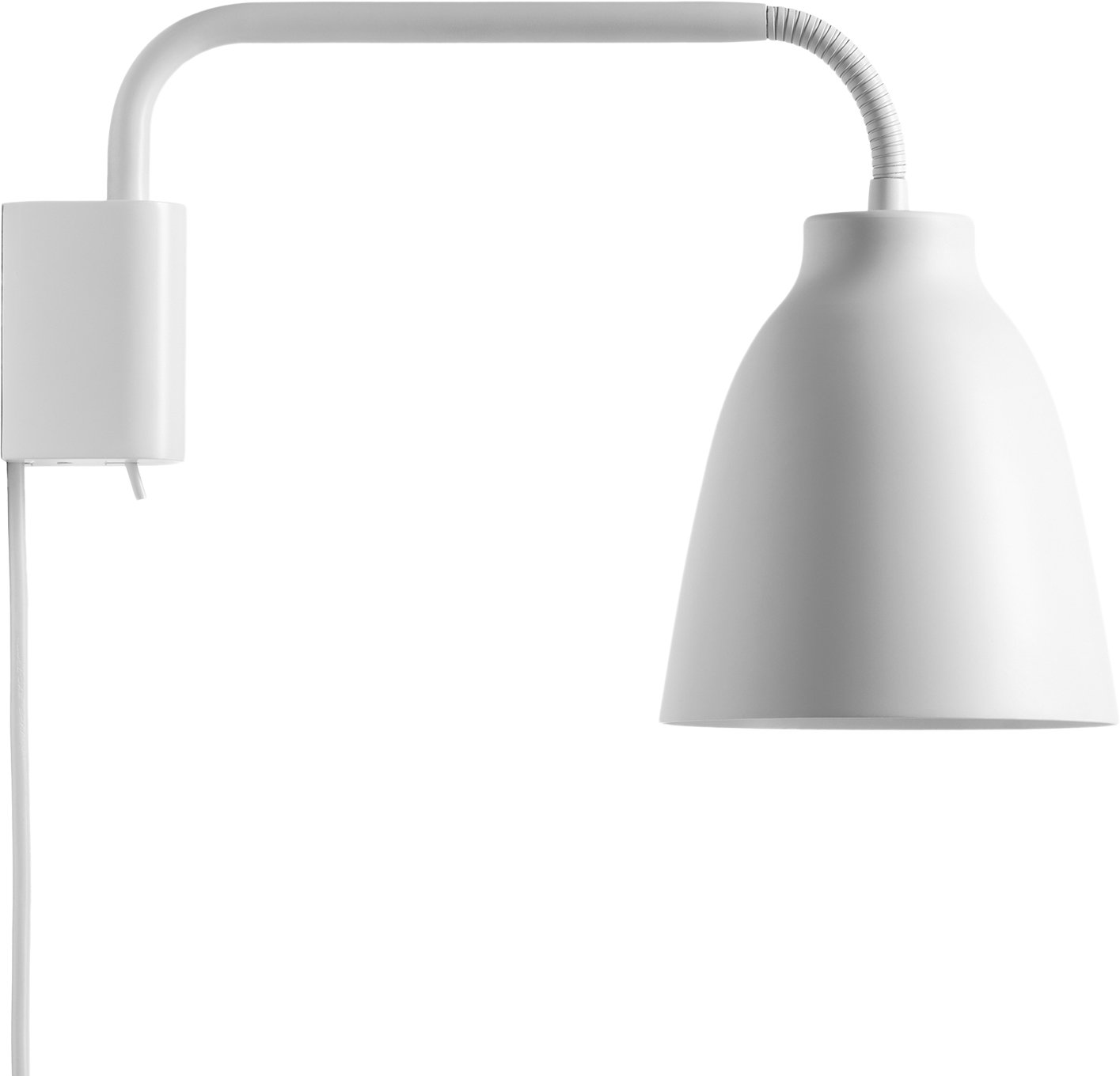 Fritz Hansen Caravaggio™ Read White, White Str ø14 cm, l: 35 cm, h: 20,6 - Væglamper Glas hos Magasin