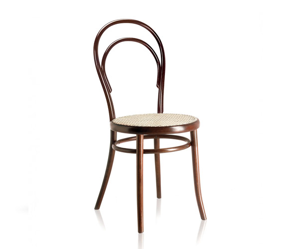 Gebrüder Thonet Wiener Stol - N.14 - Bejdset m./ rørflet sæde