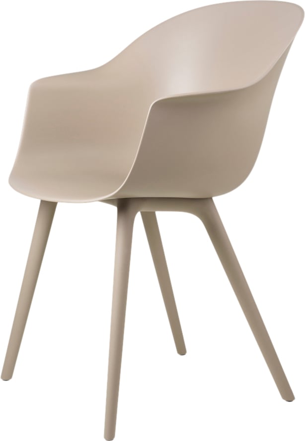 Gubi Bat Dining Chair Un-upholstered, Plastic Base, Monochrome, Str 2018 - Spisebordsstole hos Magasin