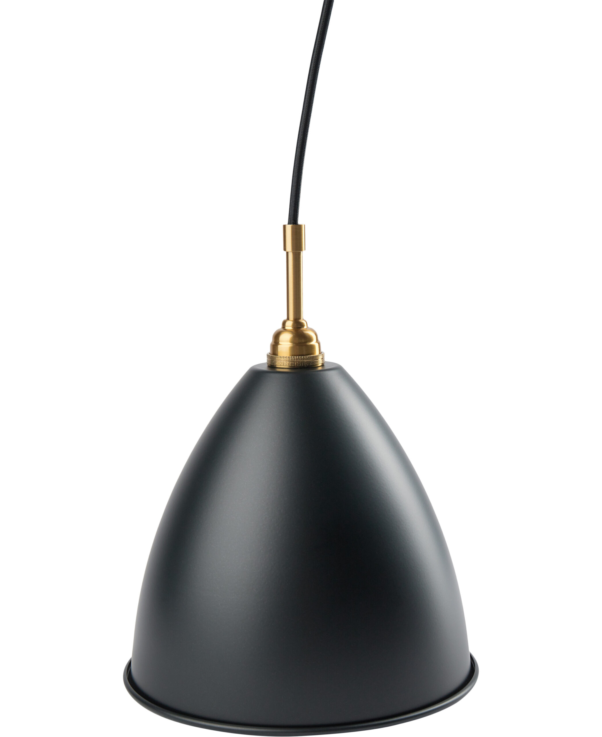 Gubi Bl9m Pendantcharcoal Black/brass Str Ø21 (M) - Pendler Stål hos Magasin