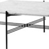 Gubi TS Coffee Table, 80x80, Black Base White Carrara Marble Str 80x80x35 cm - Sofaborde Glas hos Magasin