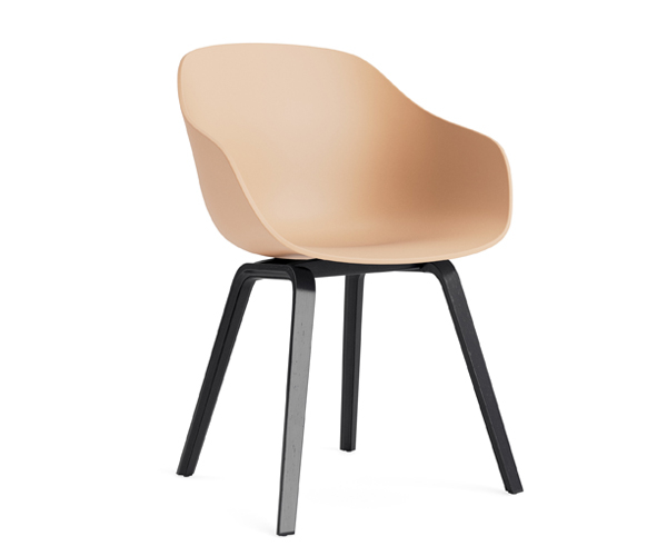 HAY About A Chair (AAC222) - Pale Peach - Black Oak