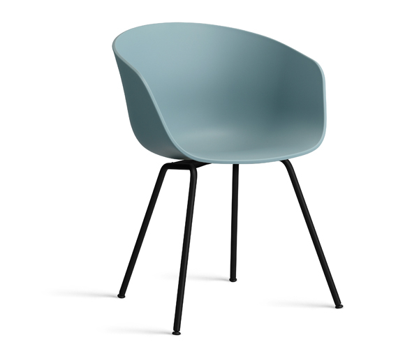 HAY About A Chair (AAC26) Black - Dusty Blue