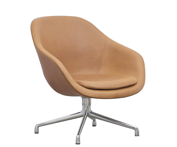 HAY About A Lounge Chair (AAL81) - Cognac Sense Læder - Alu.