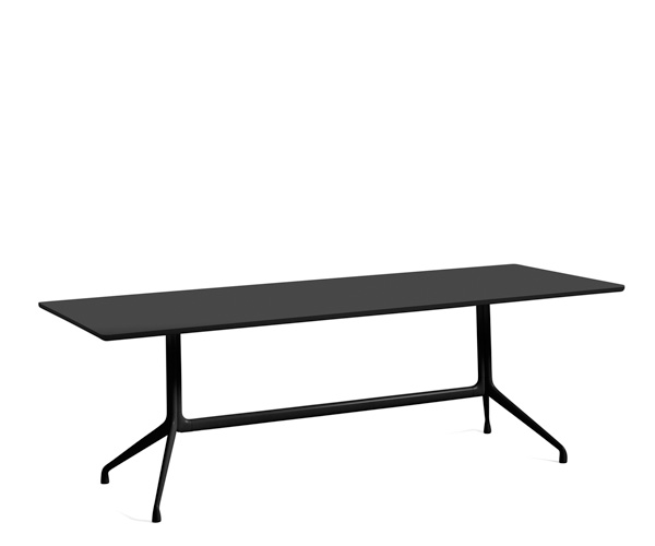 HAY About A Table AAT10 - 220x90cm - Sort linolium