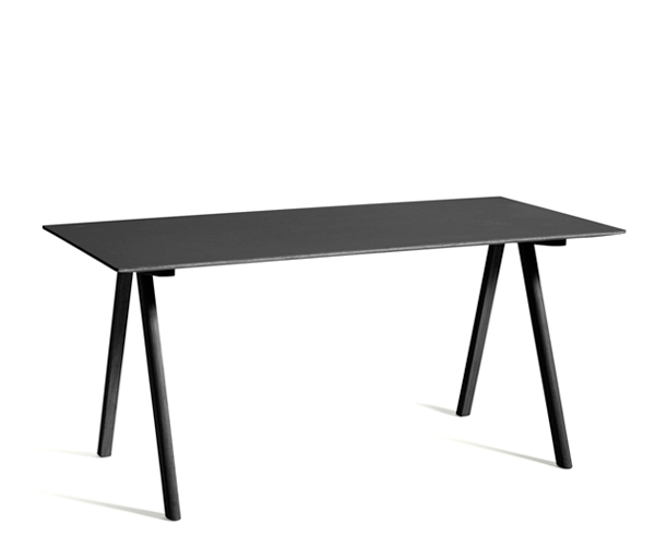 HAY CPH10 Desk - Sortbejdset Eg - Sort Linolium