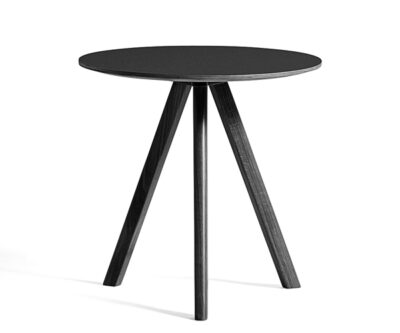 HAY CPH20 Sofabord - Ø50cm - Sort - Sort Linolium