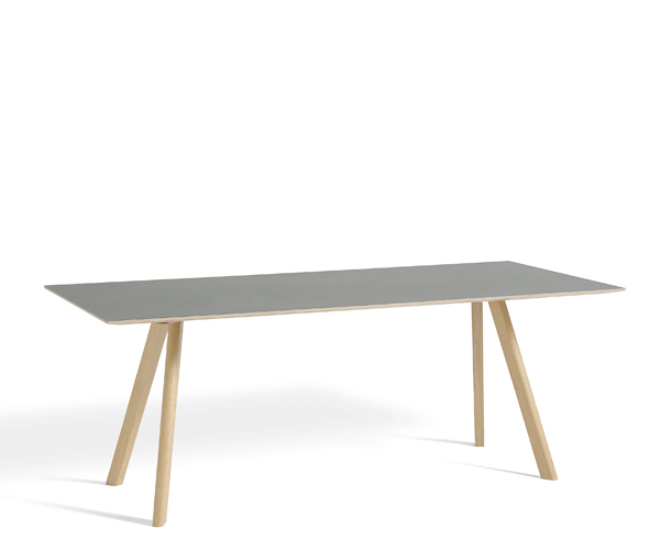 HAY CPH30 Table - 200x90cm - Grå Linolium - Mat Lak