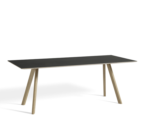 HAY CPH30 Table - 200x90cm - Sort Linolium