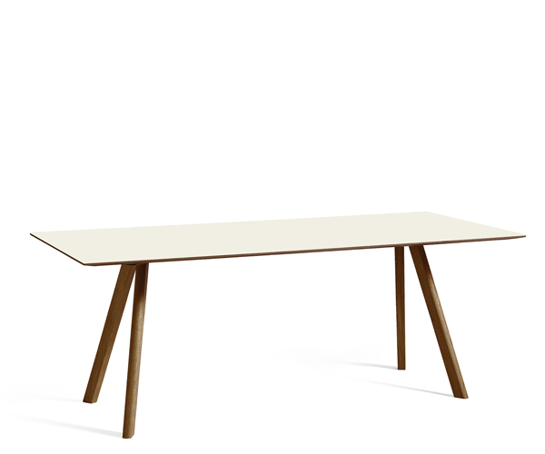 HAY CPH30 Table - 200x90cm - Valnød - Off White Linolium