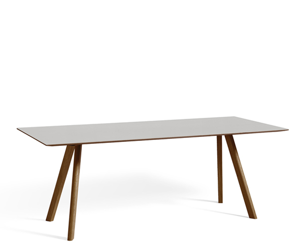 HAY CPH30 Table - 200x90cm - Valnød - Pebble Grey Linolium