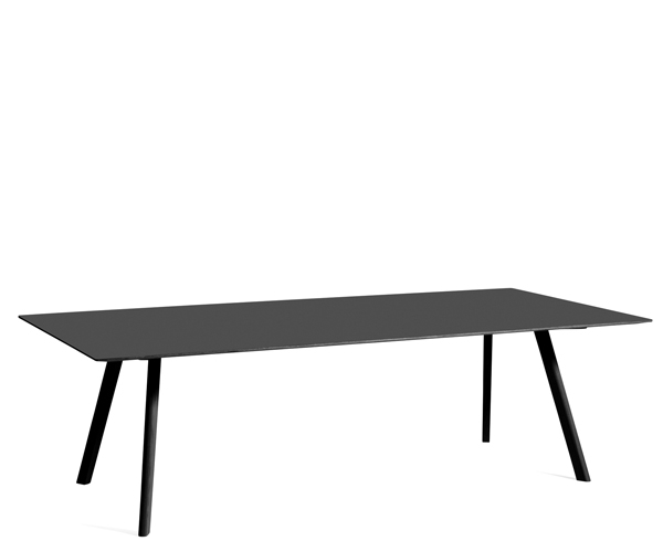 HAY CPH30 Table - 250x120cm - Sort Linolium - Sort