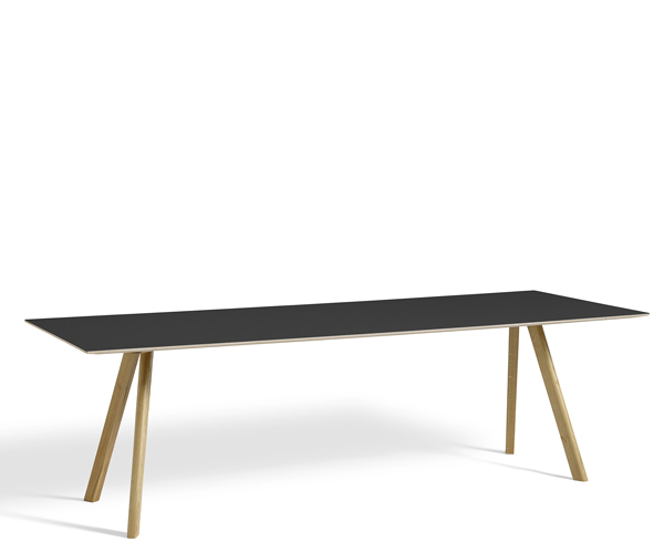 HAY CPH30 Table - 250x90cm - Sort Linolium