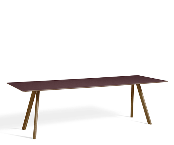 HAY CPH30 Table - 250x90cm - Valnød - Burgundy Linolium