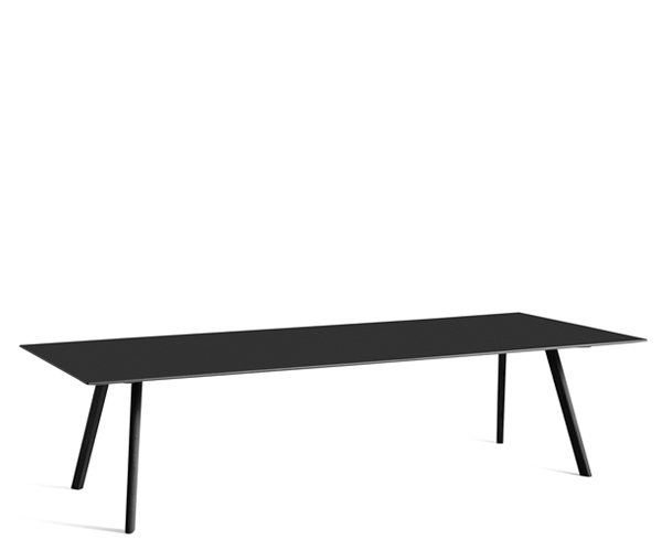 HAY CPH30 Table - 300x90cm - Sort Eg - Sort Linolium