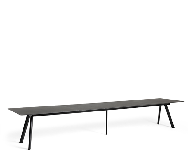 HAY CPH30 Udtræksbord - 250-450x90cm. - Sort Linolium