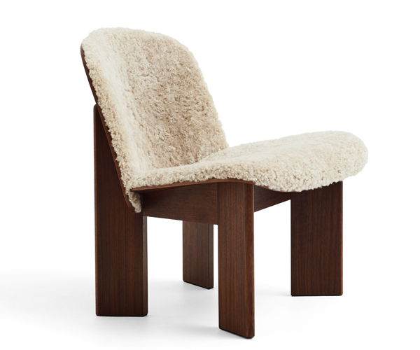 HAY Chisel Lounge Chair - Valnød - Mohawi 21 Fåreskind