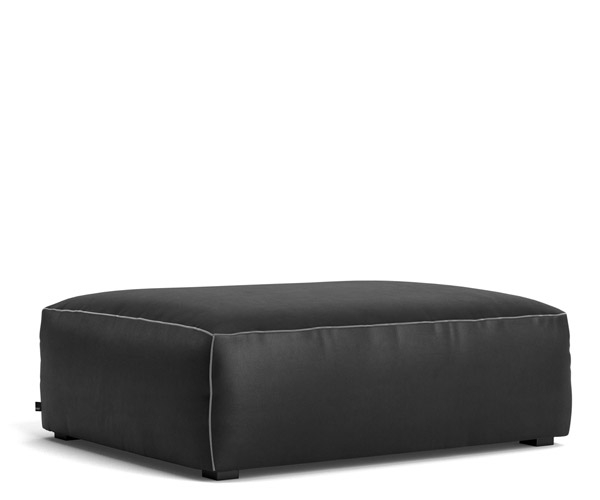 HAY Mags Soft Ottoman - S02 - Small - Sort Sierra Læder