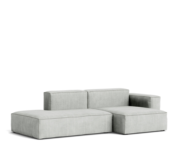 HAY Mags Soft Sofa - Low Arm - 2.5 Pers. Combi 3 - Random Fade Light Grey