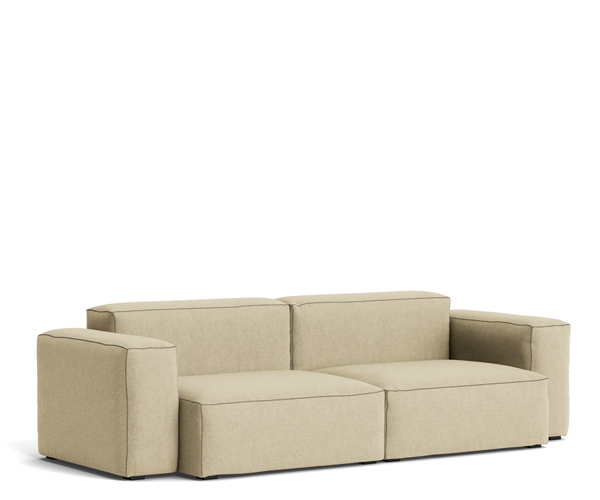 HAY Mags Soft Sofa - Low Arm - 2.5 Pers. - Linen Grid - Dark Beige