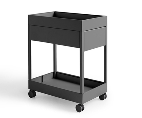 HAY New Order Trolley - 1 Skuffer Med Hjul - Charcoal