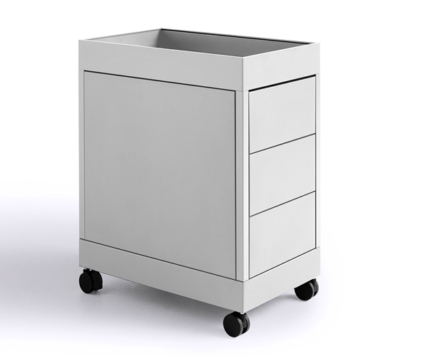 HAY New Order Trolley - 3 Skuffer Med Hjul - Light Grey