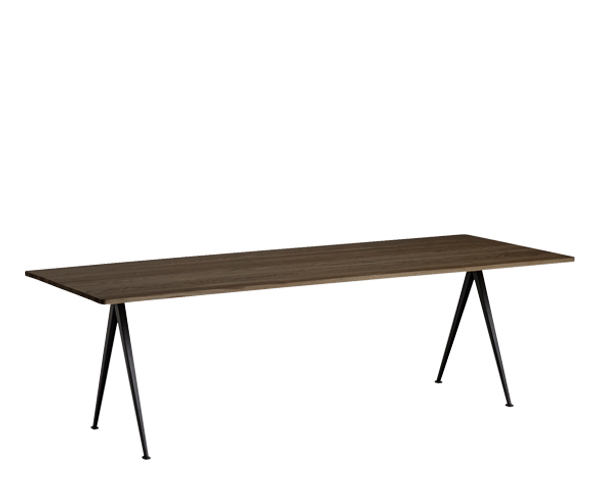 HAY Pyramid Table 02 - 250x85cm - Røget Eg/Sort