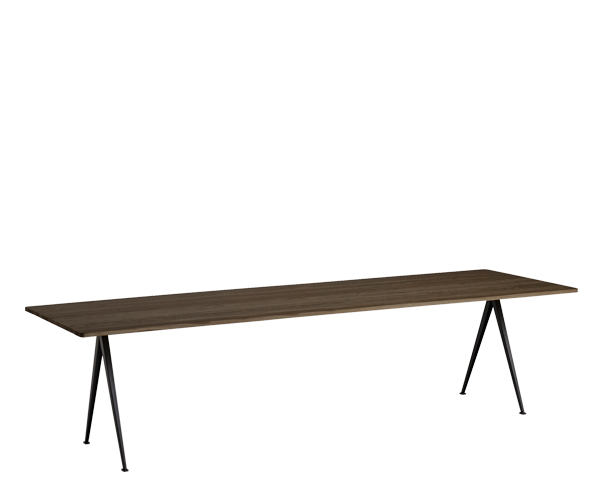 HAY Pyramid Table 02 - 300x85cm - Røget Eg/Sort