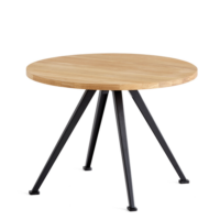 HAY Pyramid Table 51 Sofabord - Ø60cm - Olieret Eg/Sort