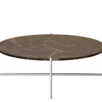 Handvark Coffee Table 90 - Round - Brun Marmor - Rustfri Stål