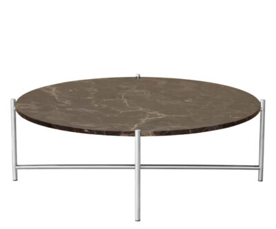 Handvark Coffee Table 90 - Round - Brun Marmor - Rustfri Stål