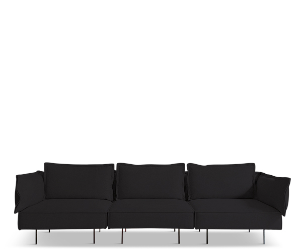 Handvark Three Seat Sofa - Soho Stof - Space Grey