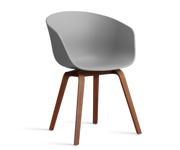 Hay About A Chair (AAC22) - Concrete Grey - Valnød