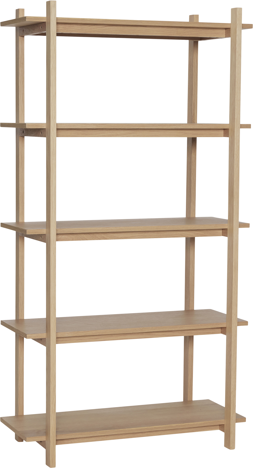 Hübsch Epoch Shelf Unit Natural Str 80x39xh150cm - Reoler hos Magasin