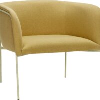 Hübsch Eyrie Lounge Chair Yellow Str 89x58xh78cm - Loungestole hos Magasin