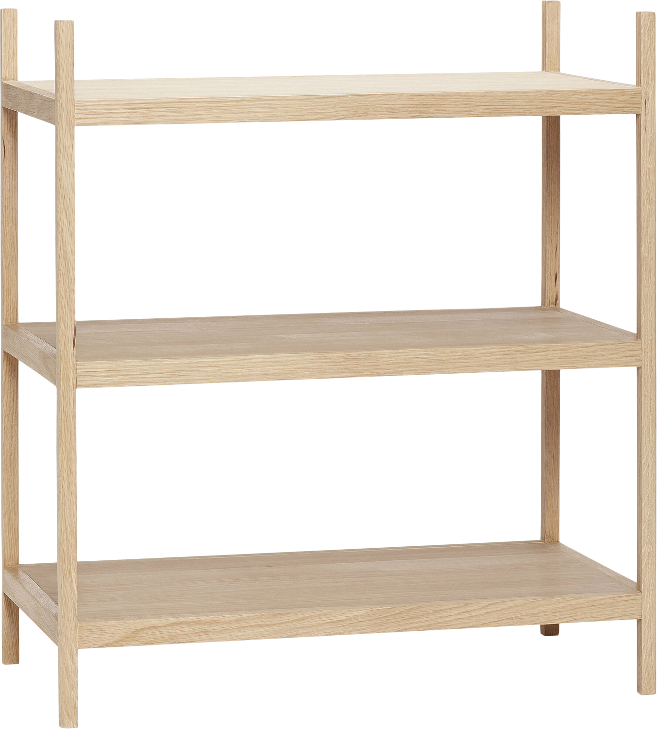 Hübsch Library Shelf Unit Small Natural Str L80 x B45 x H90 cm. - Reoler hos Magasin