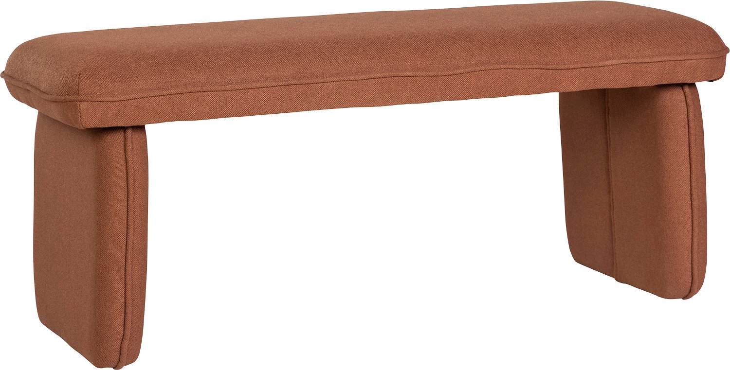 Hübsch Mellow Bench Maroon Str 100x38xh40cm - Bænke Polyester hos Magasin