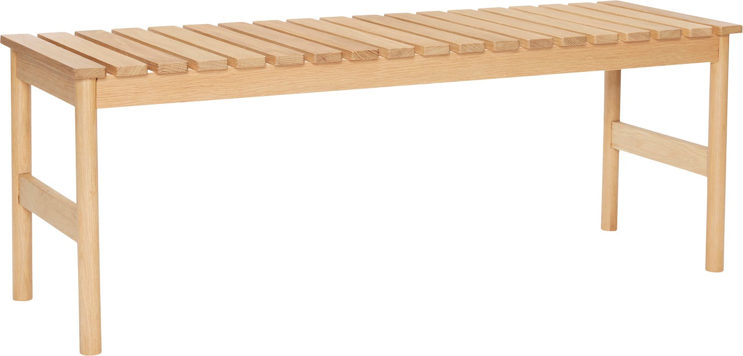 Hübsch Row Bench Large Natural Str 40x122xh45cm - Bænke Træ hos Magasin